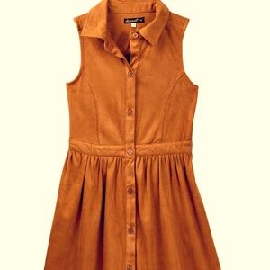 Ella Moss girls' sleeveless brown dress